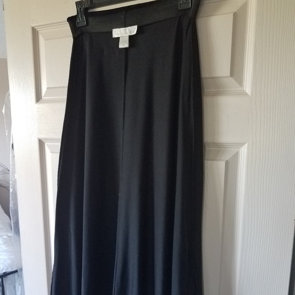 skirt black velvet, The Limited, maxi, size M - Picture 4 of 5